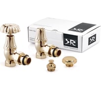 Комплект SR Rubinetterie серия Floral Old Style 1/2, угловой, цвет светлое золото K337-1500T000