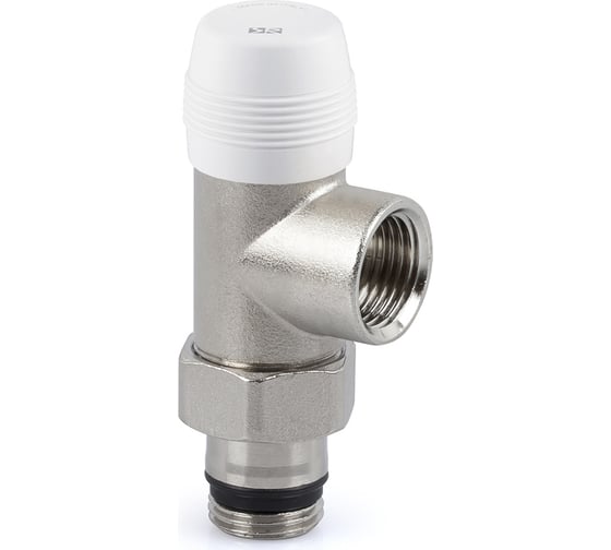 Запорный клапан SR Rubinetterie осевой 1/2", цвет никель 0220-1500N000