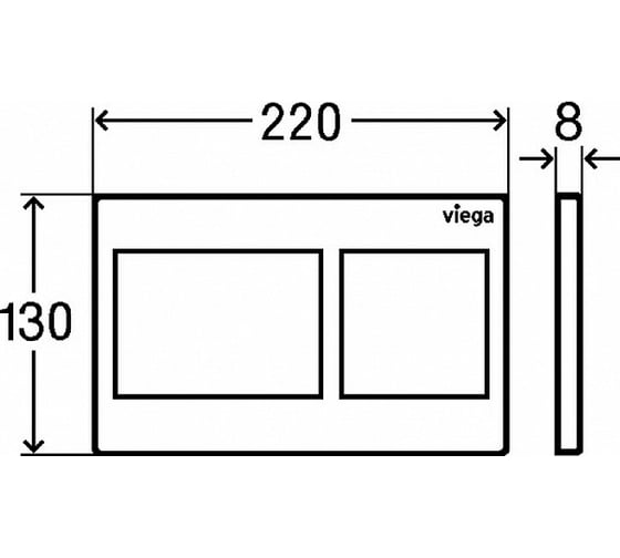 Панель смыва для унитазов VIEGA Prevista PREVISTA DRY 773236