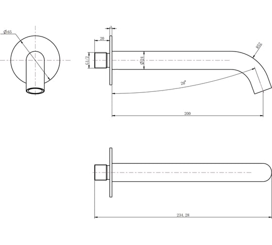 Излив Aquanet Static 00261829
