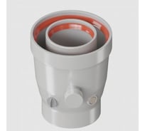 Переход Okseler с 60/100 на 80/125 с конденсатоотводом и инспекцией oks00116