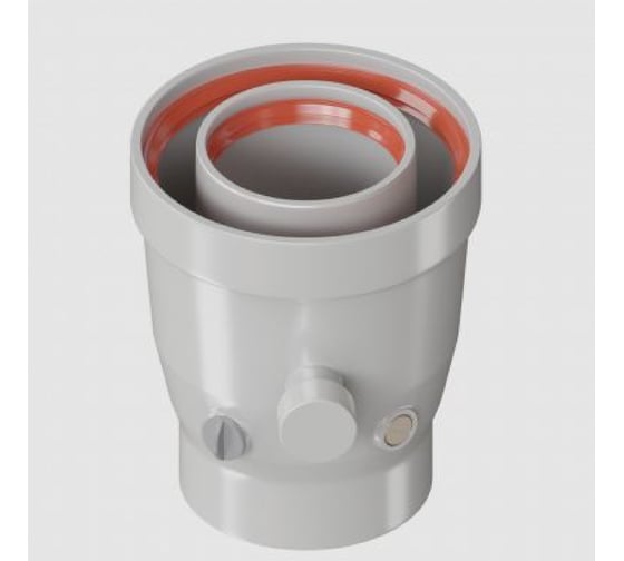 Переход Okseler с 60/100 на 80/125 с конденсатоотводом и инспекцией oks00116 1