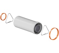 Удлинитель дымохода Okseler коакс. раструбн. 60/100 L 250 oks00151