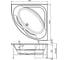 Сварной каркас для акриловой ванны Aquanet Vista 150x150 00254382 2