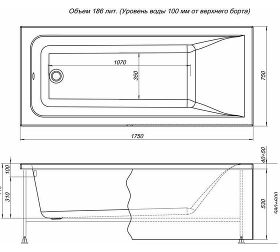 Фронтальная панель Aquanet 00216303