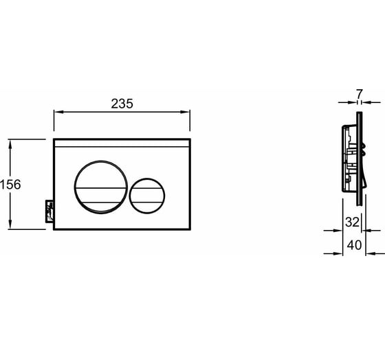 Кнопка смыва Jacob Delafon 00257345 E20859-00-MWH