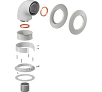 Отвод коаксиальный универсальный Okseler 60/100 (кроме Immergas и Navien Deluxe 75/100 стар.) oks00103