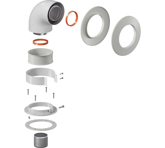 Отвод коаксиальный универсальный Okseler 60/100 (кроме Immergas и Navien Deluxe 75/100 стар.) oks00103 1