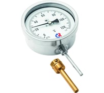 Термометр радиальный РОСМА БТ-52.211 (0-120С) КС ДК100 L=150 G1/2, кл. точн. 1.5, гильза латунь D070-00949