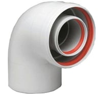 Колено промежуточное Okseler 90гр. 80/125 oks00037