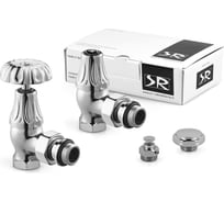 Угловой комплект SR Rubinetterie Floral Old Style 1/2, цвет хром K337-1500C000