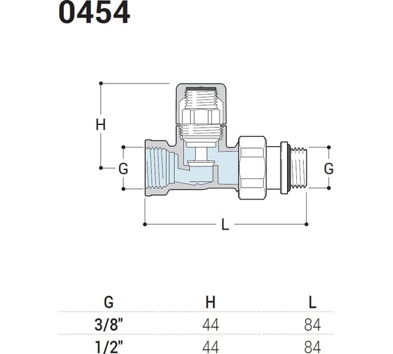 Прямой запорный клапан SR Rubinetterie "Ovus" 1/2, цвет серый матовый 0454-1500VC0N
