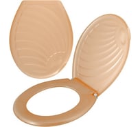 Сиденье для унитаза МУЛЬТИДОМ Ракушка с крышкой СБ72-91