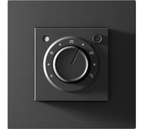Терморегулятор Grand Meyer черный silk touch (совместим с Schneider Unica, Schneider Atlas) MST-9n