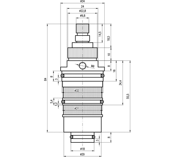 Термостатический картридж RavSlezak Kerox KA4015