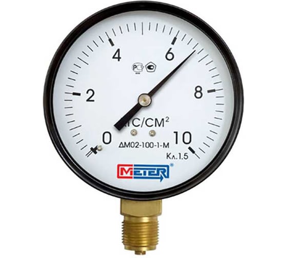 Манометр МЕТЕР ДМ 02-063-1-G Р=0..160 бар, G1/4, класс 1,5 3924 1