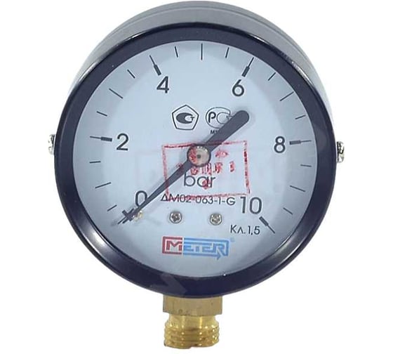 Манометр МЕТЕР ДМ 02-063-1-G Р=0..60 бар, G1/4, класс 1,5 3234 1
