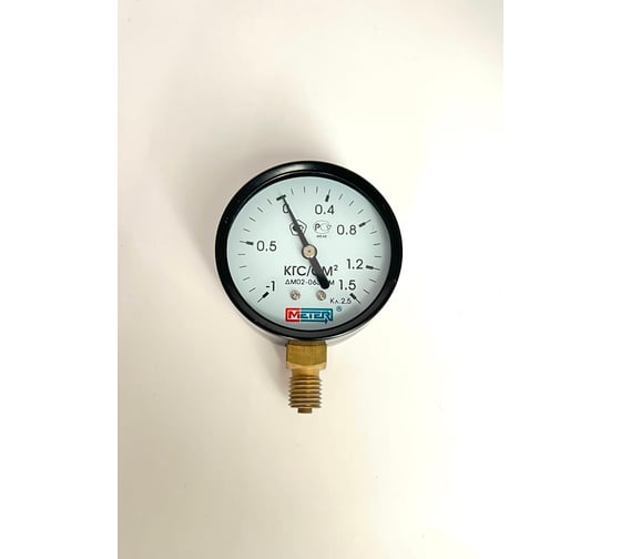Манометр МЕТЕР ДМ 02-063-1-М Р=-1..+1.5 кгс/см2, М12х1.5, класс 1.5 3236 1