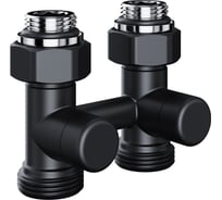 Узел нижнего подключения ROYAL THERMO Design прямой 1/2x3/4 EK (черный) НС-1701217