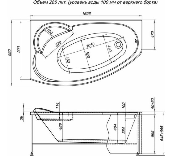 Панель Aquanet Jersey 00177921