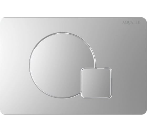 Панель смыва AQUATEK KDI-0000068(QC) Хром матовый (клавиши круг/квадрат), 162*244 мм 00000147115 1