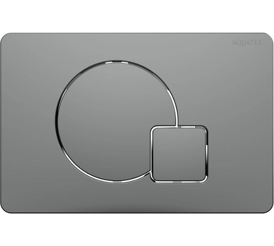 Панель смыва AQUATEK KDI-0000070(QC-1) Оружейная сталь матовая (клавиши круг/квадрат), 162*244 мм 00000147118 1