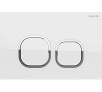 Панель смыва AQUATEK KDI-0000056(BA) Белый глянец ободок хром (клавиши квадрат), 162х244 мм 00000146914