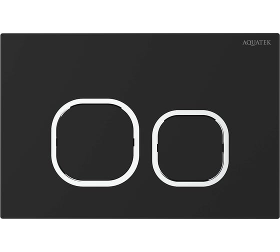 Панель смыва AQUATEK KDI-0000059(BD) черный матовый ободок хром (клавиши квадрат), 162х244 мм 00000147105 1