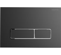 Панель смыва AQUATEK KDI-0000065(HC-1) Оружейная сталь матовая ободок хром (клавиши прямоугольные), 162х244 мм 00000147111