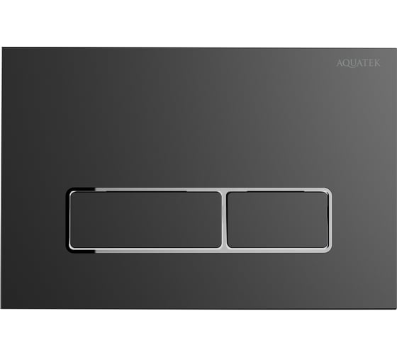 Панель смыва AQUATEK KDI-0000065(HC-1) Оружейная сталь матовая ободок хром (клавиши прямоугольные), 162х244 мм 00000147111 1