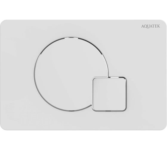 Панель смыва AQUATEK KDI-0000066(QA) Белый глянец (клавиши круг/квадрат), 162х244 мм 00000147113 1