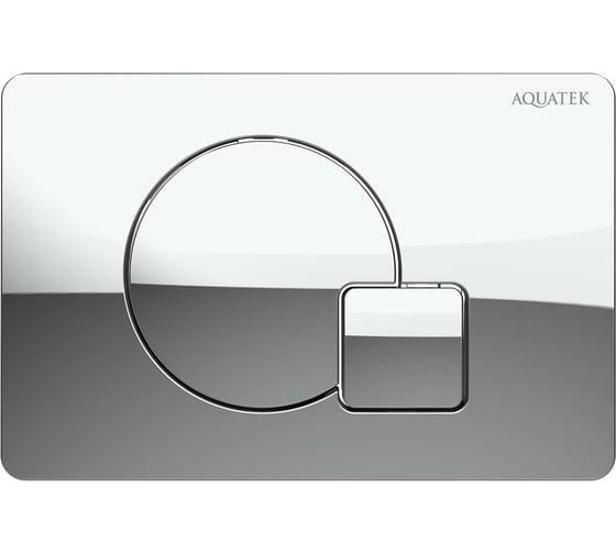 Панель смыва AQUATEK KDI-0000067(QB) Хром глянец (клавиши круг/квадрат), 162х244 мм 00000147114 1