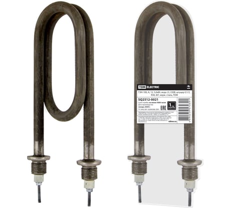 ТЭН для водонагревателя ТЭН-100, А, 12, 5,0кВт, вода (J), 220В, штуцер G1/2, R30, Ф7, нержавеющая сталь, TDM ELECTRIC SQ2512-0021