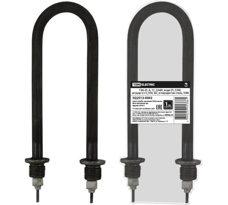 ТЭН TDM ELECTRIC 45, А, 13, 2 кВт, вода (Р), 220В, штуцер G1/2, R30, Ф2, углеродистая сталь SQ2512-0002