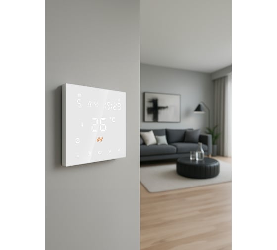 Терморегулятор цифровой Русское тепло с сенсорным управлением ТР-500 (белый) 7730694 1