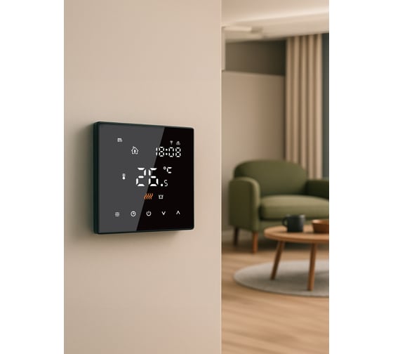 Терморегулятор цифровой Русское тепло с сенсорным управлением ТР-500 (черный) 7730693 1