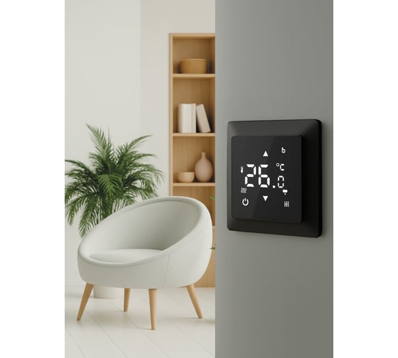 Терморегулятор цифровой Русское тепло с сенсорным управлением и функцией Wi-Fi ТР-515 (черный) 7730690 1