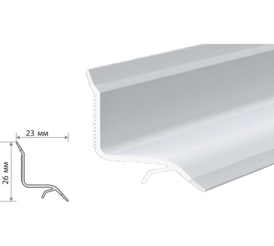 Бордюр для ванны на плитку GRACE ПВХ, 23 мм, 1.85 м, белый, 20 шт УТ000014588 1