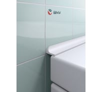 Акриловый бордюр плинтус для ванны BNV ГЛ24 75 сантиметров, универсальный (левая/правая сторона), белый цвет 4603307470789