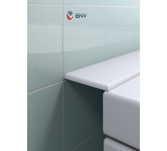Акриловый бордюр плинтус для ванны BNV ПШ72 75 сантиметров, универсальный (левая/правая сторона), белый цвет 4603307470833 1