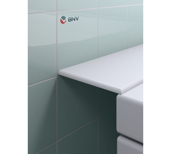 Акриловый бордюр плинтус для ванны BNV ПШ120 75 сантиметров, универсальный (левая/правая сторона), белый цвет 4603307470871 1