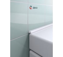 Акриловый бордюр плинтус для ванны BNV ПШ12 75 сантиметров, универсальный (левая/правая сторона), белый цвет 4603307470741