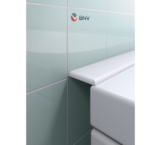 Акриловый бордюр плинтус для ванны BNV ПШ48 75 сантиметров, универсальный (левая/правая сторона), белый цвет 4603307470819 1