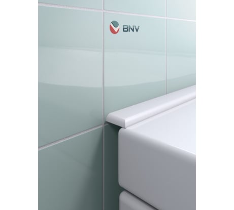 Акриловый бордюр плинтус для ванны BNV ПШ24 75 сантиметров, универсальный (левая/правая сторона), белый цвет 4603307470758
