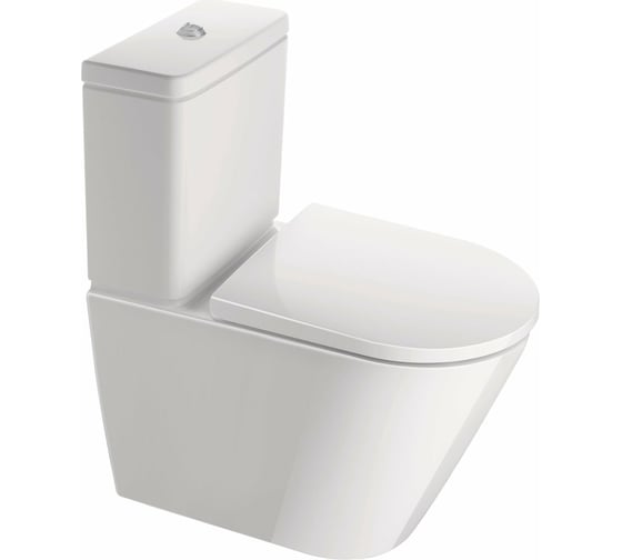 Бачок для унитаза Duravit D-Neo 6/3 л, подвод воды слева 3/8", кнопка пластик, хром 00000090434 944100005