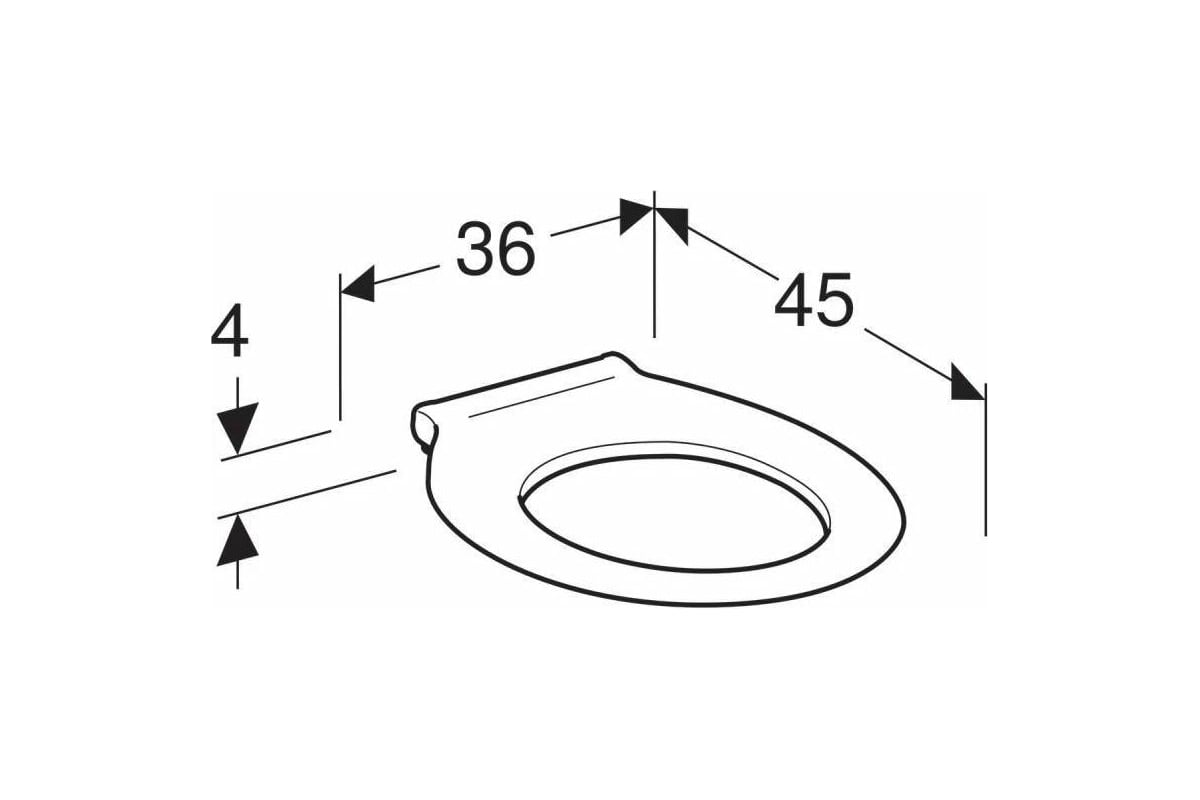Сиденье без крышки Geberit антибактериальное, петли стальные 572860000 ...