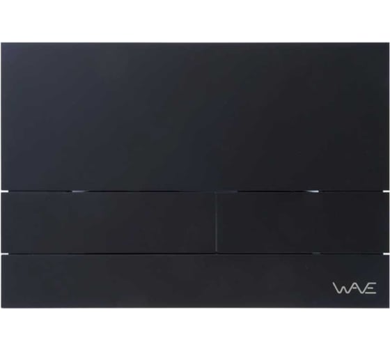 Кнопка смыва WAVE SS02AV универсальная, черный матовый, прямоугольная, нержавеющая сталь 557077 1