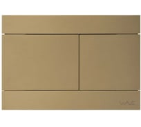 Кнопка смыва WAVE SS07-2 универсальная, золото матовое, прямоугольная, нержавеющая сталь 557073