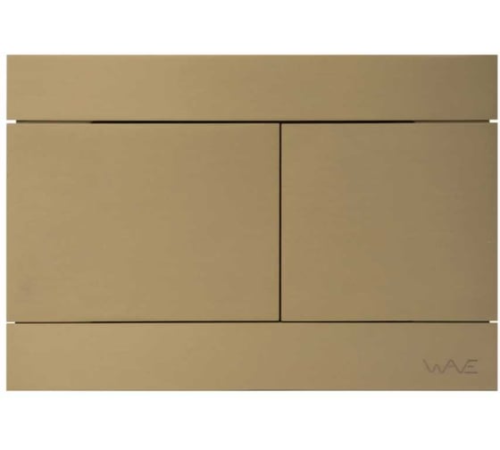 Кнопка смыва WAVE SS07-2 универсальная, золото матовое, прямоугольная, нержавеющая сталь 557073 1