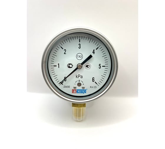 Манометр МЕТЕР ДМ 30-100-1-M Р=0..6 kPa M20x1,5 кл.1,5 8240 1